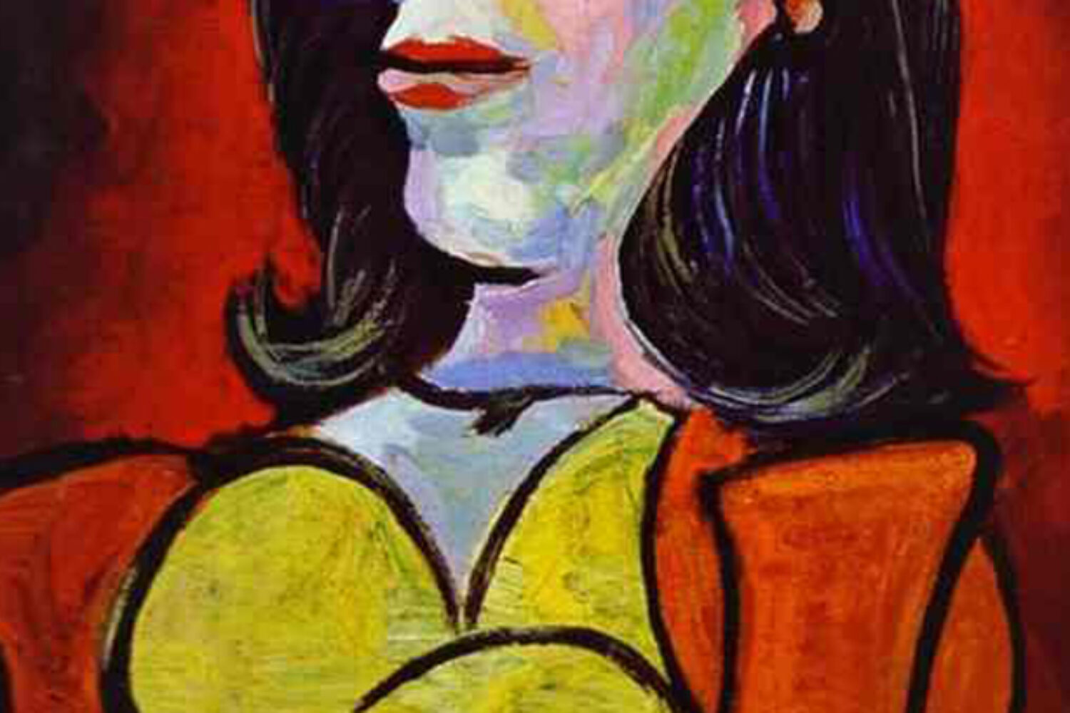 Fragment of a cubist portrait.