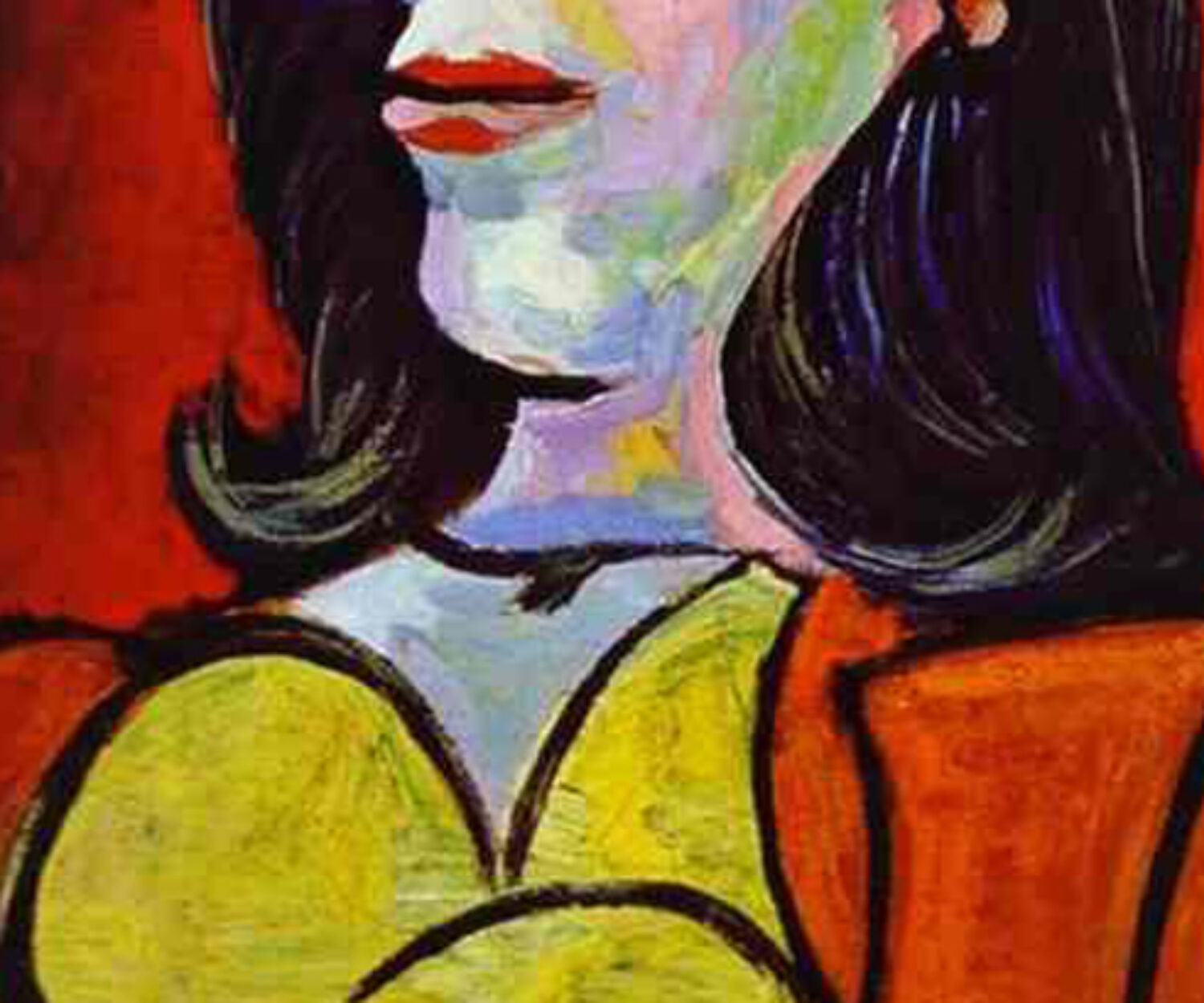 Fragment of a cubist portrait.